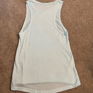 Light blue/teal racerback tank top with ying Yang peace sign